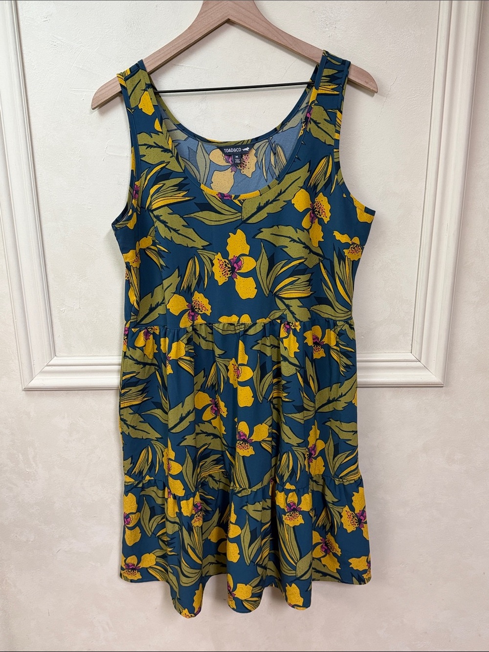 Toad&Co Sun-kissed Tiered Dress in Orchid Floral Print